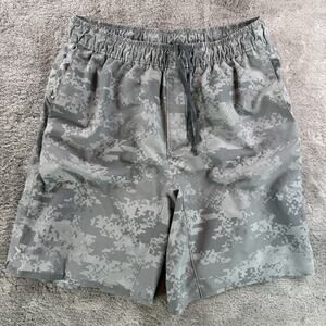 Peter Millar Crown Sport Swift Shorts Mens Medium Gray Camo Athletic Performance